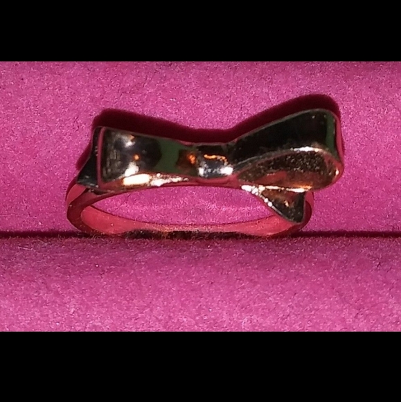 ♤ Kate Spade Gold Love ♡ Notes Bow 🎀 Knot Ring 6 + Gift Pouch ♤ - Picture 4 of 4